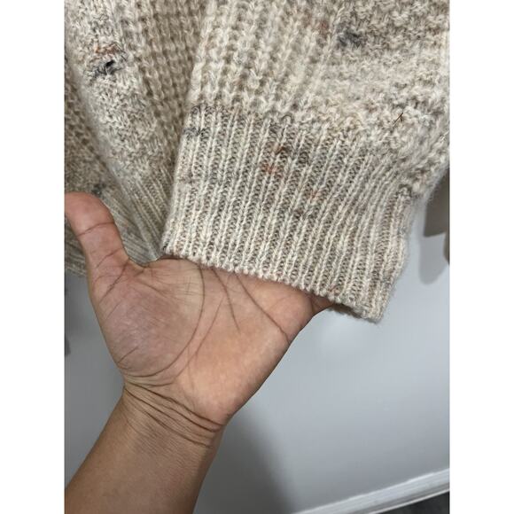 Pendleton Virgin Wool Sweater L Grandpa Cabincore Speckled Fisherman Knit - Picture 7 of 14